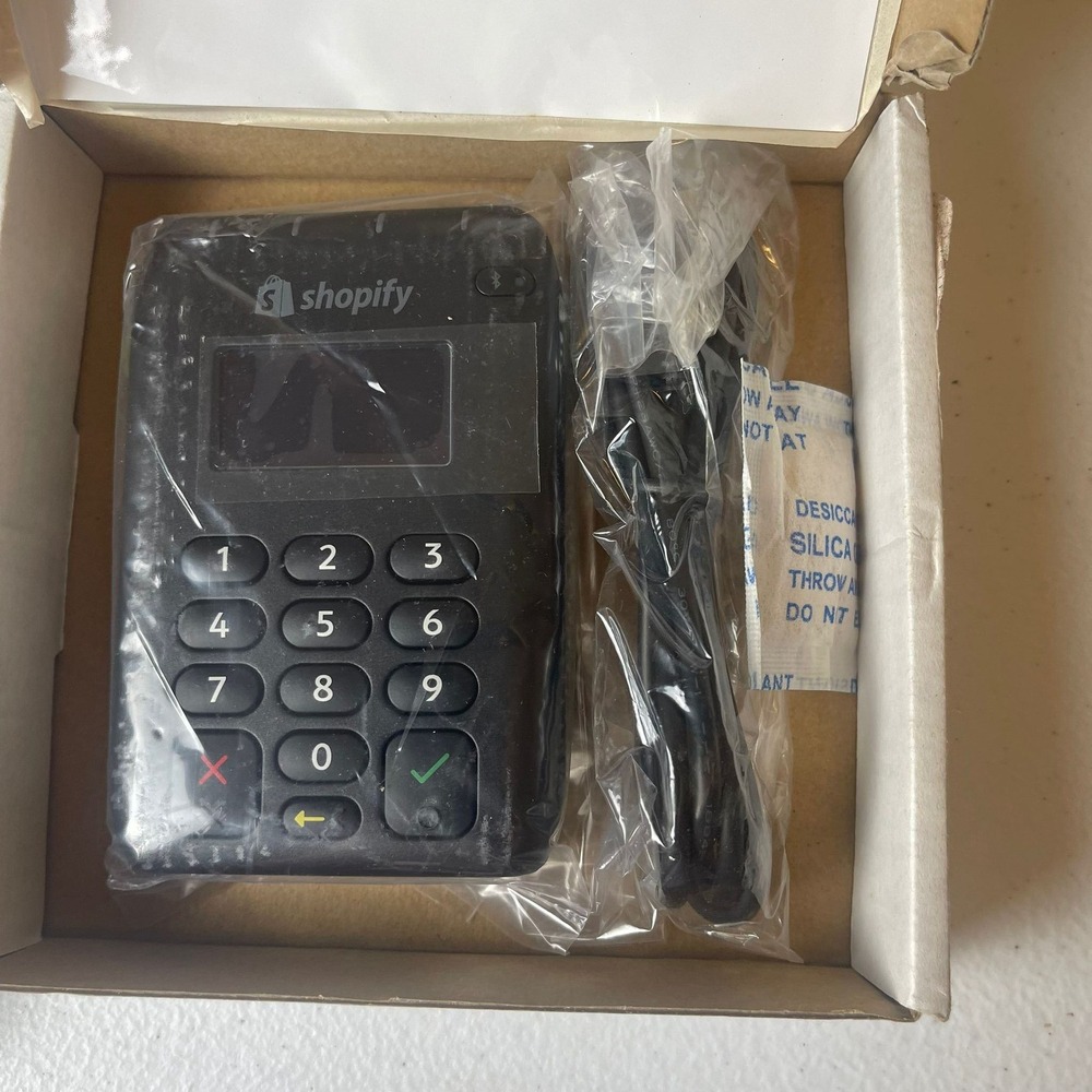 Shopify Chip Card Reader‎ POS Terminal Black Portable Bluetooth